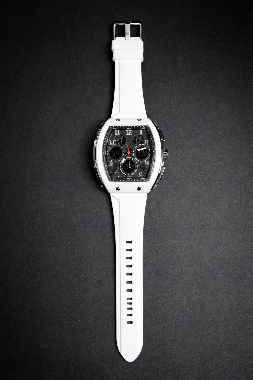 Reloj de Cuarzo Digital Blanco